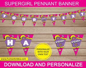 Supergirl Party Pennant Banner