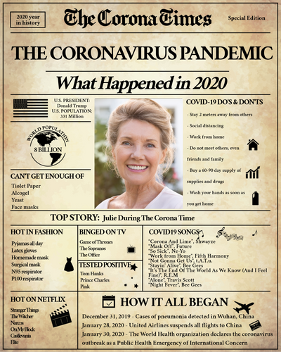 Quarantine Gift | Corona Times Newspaper Poster | Fully Editable
