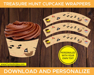 Treasure Hunt Party Cupcake Wrappers