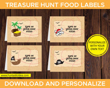 Load image into Gallery viewer, Treasure Hunt Party Food Labels