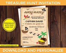 Load image into Gallery viewer, Treasure Hunt Party Invitation