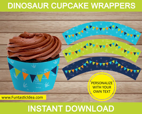 Dinosaur Party Cupcake Wrappers