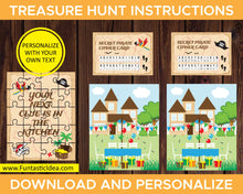 Load image into Gallery viewer, Treasure Hunt Game Clues