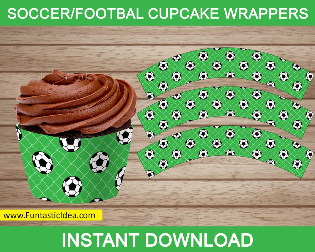 Soccer Party Cupcake Wrappers