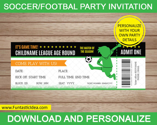Soccer Party Invitation