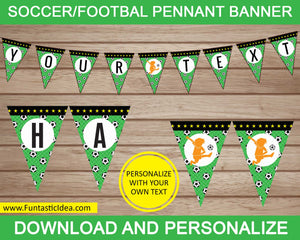 Soccer Party Pennant Banner