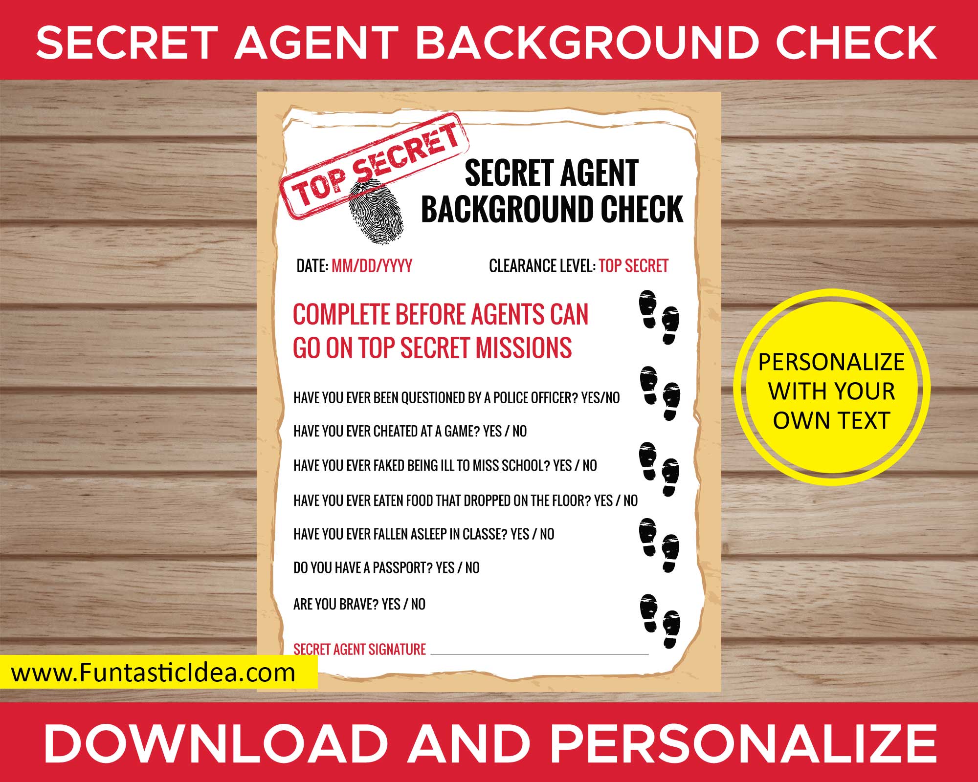 Secret Agent Badges Printable