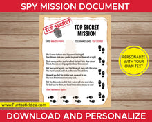 Load image into Gallery viewer, Spy Party Mission Document Written in Rhymes