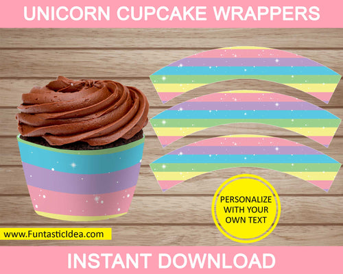 Unicorn Party Cupcake Wrappers